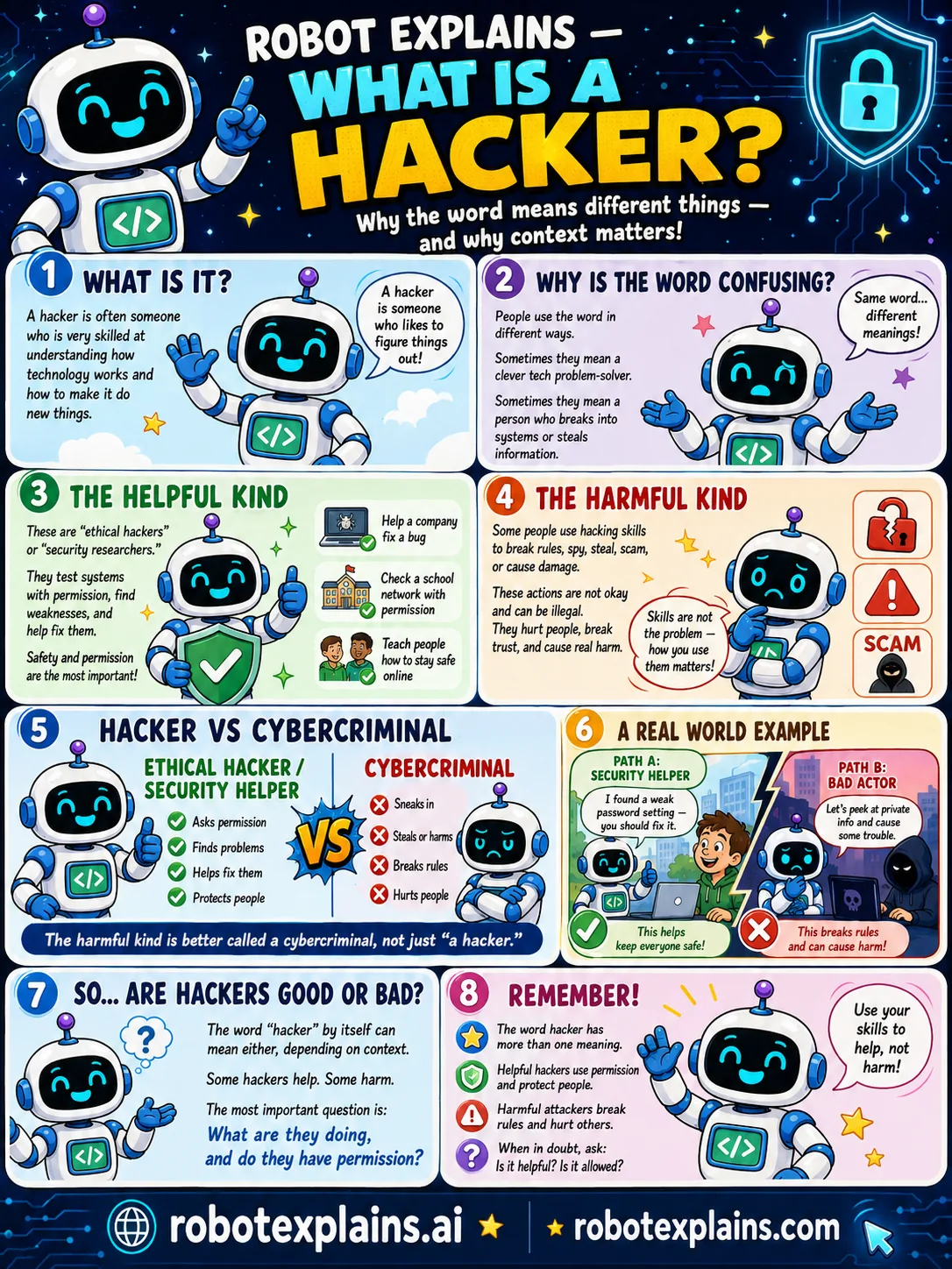 Infographic: What Is a Hacker?. Why the word means different things, and why context matters.