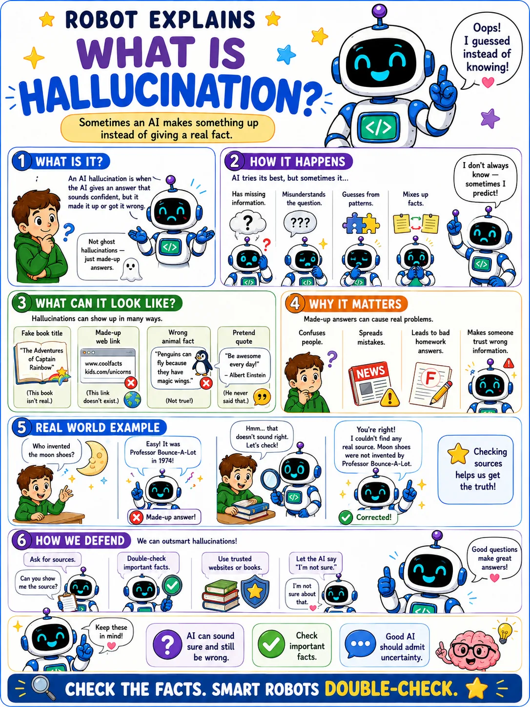 Infographic: What Is Hallucination?. When an AI sounds sure but makes something up.